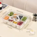 Caja de almacenamiento de frutas con asa de corazón y medidas detalladas - Asa de Corazón 8-Rejillas / Estilo PET