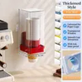 Wall-mounted red disposable paper cup dispenser with transparent dustproof cover - Wall-mounted Large Style / Red