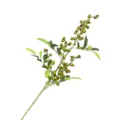 Artificial green berry stem with leaves for home and festive Christmas decoration - Green