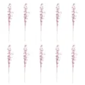 Lot de 10 tiges de baies roses pailletées pour décoration florale de la Saint-Valentin et Noël - 10 Pièces/Paquet / Rose