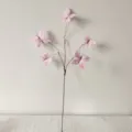 Einzelner Zweig mit fünf rosa künstlichen Schmetterlingen für die Hochzeitsdekoration - 70cm (5-Kopf) / Rosa