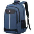 Mochila de negocios azul para hombre con compartimento para portátil y tira reflectante - Azul / Talla única