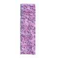 Vista dettagliata del pannello murale verticale in fiori di seta viola e rosa - Rosa Scuro Caramella