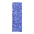 Dettaglio di una parete di fiori artificiali viola e blu per matrimoni - Blu Viola Scuro Caramella