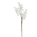 Elegante ramo di bacche bianche ghiacciate per albero di Natale e decorazioni fai da te - 3 Rami / Bianco