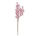 Ramo di bacche artificiali rosa glitterato per decorazione natalizia fai-da-te - 3 Rami / Rosa