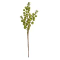 Ramo di bacche artificiali verdi glitterate per decorazioni natalizie fai da te - 3 Rami / Verde