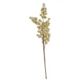 Ramo di bacche artificiali glitterate dorate per decorazione albero di Natale e fai da te - 5 rami / Oro