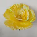 Grande flor de peonía artificial iridiscente amarilla para soporte de fondo de fiesta - 45cm / Amarillo