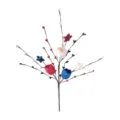 Patriotic Independence Day decorative berry pick with red white blue stars and flowers. - Style 2