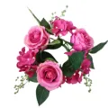 Guirnalda de rosas rosas artificiales de estilo europeo para decorar candelabros - Rosa rojo