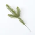 Detailed close-up of a realistic green artificial pine branch for DIY Christmas wreaths - 1 Piece / Single Spring Color Pine Branch