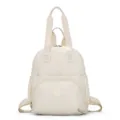 Sac à dos blanc minimaliste décontracté polyvalent grande capacité sac de voyage pour femme - 8 / Blanc