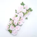 Rangée de fleurs de roses roses artificielles pour fond d'arche de mariage et fête - H7