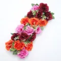 Rangée de fleurs de roses artificielles pour décoration d'arche de mariage variante SKU - H10