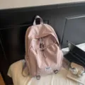 Stylish pink large capacity casual backpack for high school and university students. - Purple