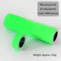 Set de etiquetas adhesivas verde fluorescente, 10 rollos con 4000 pegatinas en total - 4000 Sheets Pack / Verde Fluorescente