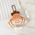 Pluesch Croissant Schluesselanhaenger suesses Brotpueppchen Taschenanhaenger Geschenk - Croissant