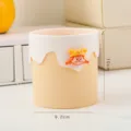Süßer Eiscreme Stifthalter Schreibtisch Organizer ästhetische Schreibwaren Box 9.2x10cm - Einzelnes Muster / Gelb
