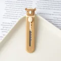 Lindo mini cortador de cartón con diseño de oso marrón, cuchillo utilitario portátil para paquetes. - Oso de peluche