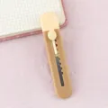 Mini taglierino carino apiscatole portatile cancelleria creativa per spacchettamento. - Giallo e Caffè