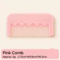 Compact mini pink portable plastic hair comb, lightweight durable styling tool for travel - OPP Bag / Pink
