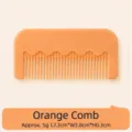 Portable orange mini plastic comb for daily hair styling and compact travel use - OPP Bag / Orange