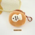 Lindo monedero de peluche con forma de pez de 8,5 cm y gancho para niños y estudiantes - Estilo Pez Redondo / Diámetro 8.5cm