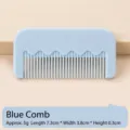 Portable light blue mini hair comb 7.3cm compact plastic row comb for travel use - OPP Bag / Blue