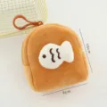Lindo monedero de pez de peluche naranja con mosquetón, mini bolsa de 9x10cm - Estilo Pez Mini Mochila / 9cm x 10cm