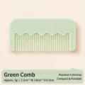 Mini pettine portatile in plastica verde menta 7,3x3,8 cm spazzola compatta per capelli - Verde