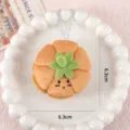 Lindo llavero de felpa de caqui, colgante de fruta suave para bolso de chica dulce y bonita. - Calabaza
