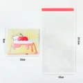 Cute cartoon cake card topper with clear adhesive bag set for gift packaging 10x20cm - 蛋糕款(卡头+包装袋)