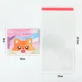 Cute fox illustration card head and transparent self-sealing bag set with size markings - 小柴犬款(卡头+包装袋)
