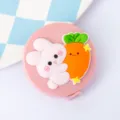 Metro a nastro rosa carino stile cartone animato flessibile portatile per vita - Rosa-Coniglio con Carota