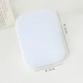 Portable foldable pocket makeup mirror white compact cosmetic mirror with daily use design. - White