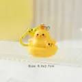 Cute 3D yellow chick keychain pendant, size 6.5x2.7cm, fun student bag accessory - Chick Mother Style