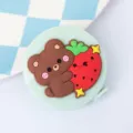 Simpatico orsetto cartone animato fragola metro a nastro portatile mini righello corpo - Verde-Orso con Fragola