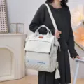 Gesteppter Wickelrucksack mit großem Fassungsvermögen, multifunktionale Babytasche in Beige - L / Beige
