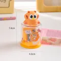 Creative orange tiger cartoon double-hole pencil sharpener, dimensions 4.3cm x 7.4cm - Orange Cat