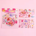 Set de pegatinas de habitación miniatura 3D DIY para scrapbooking creativo infantil - Cabaña de Fresa