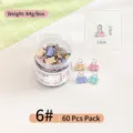 Set de 60 clips metálicos colores Morandi, pinzas de 15 mm para oficina y documentos - 1.5cm (60 Piezas/Caja) / Color Morandi
