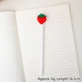 Cute cartoon strawberry topper white gel pen with approx 6g weight and 16.5cm length - Strawberry Style