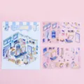 Pegatinas creativas DIY de escenas de barbería en miniatura con efecto 3D para niños - Peluquería