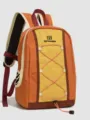 Outdoor sports backpack for women, bright orange and yellow with bungee cords details - Caramel Orange / One Size