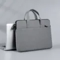 Borsa per laptop grigia con manici e tasca anteriore, adatta per notebook da 13 a 15.6 pollici. - 15 Pollici / Grigio