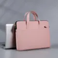 Borsa rosa per laptop con manici e tasca anteriore per computer portatili da 13 e 15.6 pollici. - 15 Pollici / Rosa