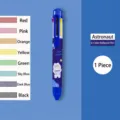 Stylo bille 8 couleurs astronaute avec recharge d'encre colorée - Astronaute / Stylo à Bille 8 Couleurs