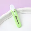 Cute mini green utility knife for students and journaling, portable resin box cutter - OPP Bag / White Green