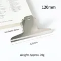 Μεγάλο ασημί κλιπ από ανοξείδωτο χάλυβα 120mm για έγγραφα, αποδείξεις και σνακ - Κλιπ 120mm